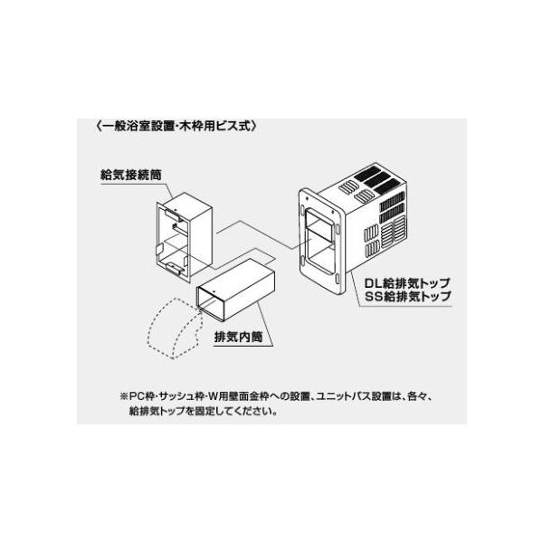 ノーリツ DL給排気トップ201 S.B 200型 壁厚・L4寸法(mm)80-180 釜と