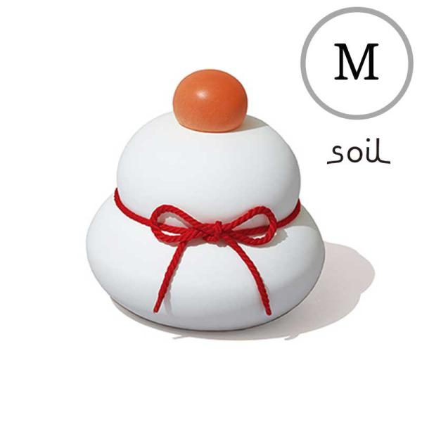 あすつく対応 soil Mサイズ L330 KAGAMI MOCHI 白 珪藻土 速乾 鏡餅