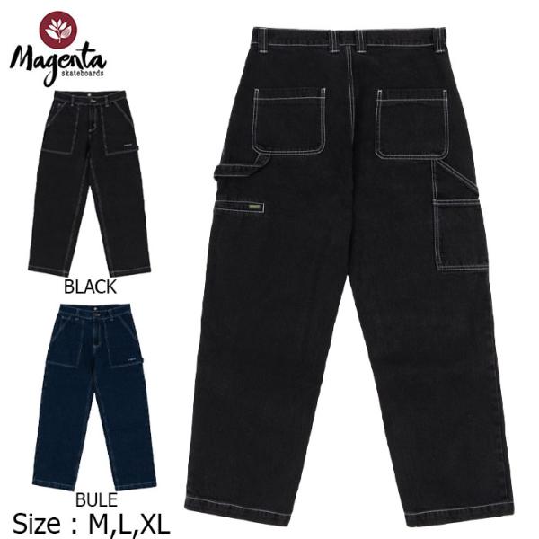 MAGENTA ATELIER DENIM PANTS BLACK BLUE マゼンタ デニム