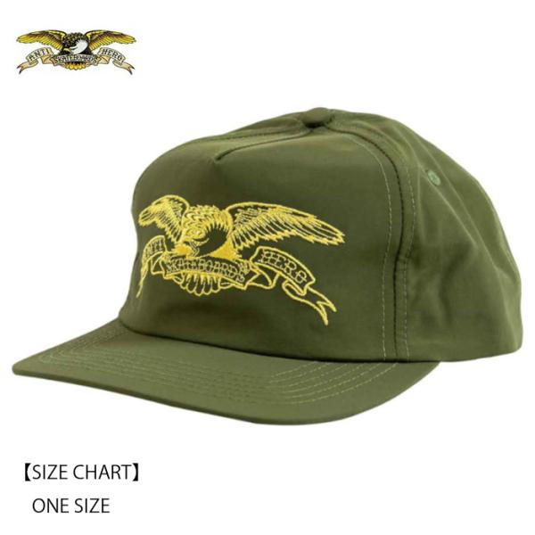 アンチヒーロー スケートボード スナップバックキャップ ブラック 正規輸入品】 ANTIHERO (アンタイヒーロー) HECHO POR SKATE