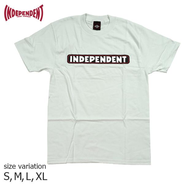 INDEPENDENT S/S-T BAR LOGO WHITE �C���f�B�y���f���g TEE T�V���c ���� �X�P�[�g�{�[�h �X�P�{�[ �X�g���[�g