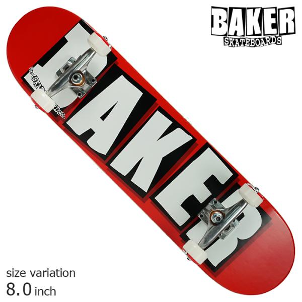 BAKER COMPLETE BRAND LOGO RED/WHT 8.0inch コンプリート