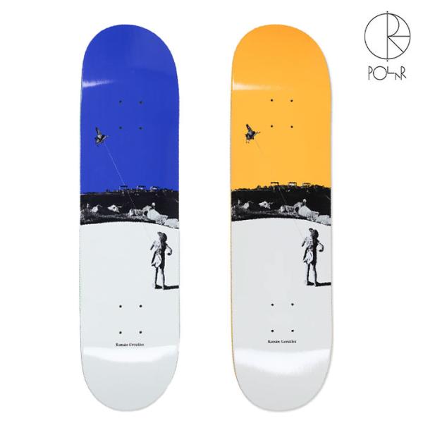 POLAR SKATE CO. SP26 ROMAN GONZALEZ KITE BLUE YELLOW 8.125 8.25 inch デッキ スケート スケボー ポーラー スケートカンパニー