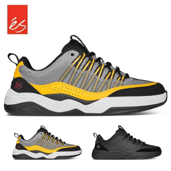 es IMPRINT BLACK/YELLOW BLACK/BLACK スニーカー エス インプリント スケボー スケートシューズ 靴