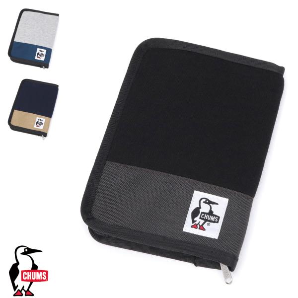 チャムス CHUMS正規品 ノベルズポーチスウェットナイロン ブックカバー 手帳ケース CH60-3814 撥水 B6 ファスナー 文庫本