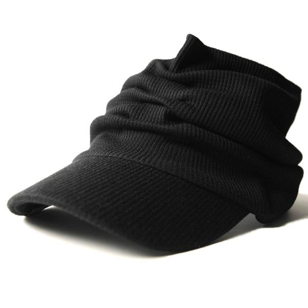【公式】BIGWATCH 大きいサイズ 帽子 XL メンズ サンバイザー サーマル ターバンバイザー ブラック黒   ビッグワッチ正規品 ターバン ゴルフ ヘアバンド/ UVケア