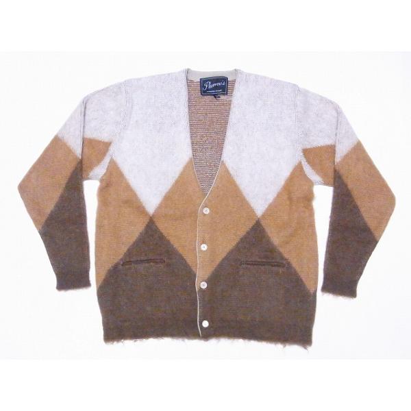 Pherrow's（フェローズ） カーディガン 24W-PMSC1 ダイヤ柄 モヘア