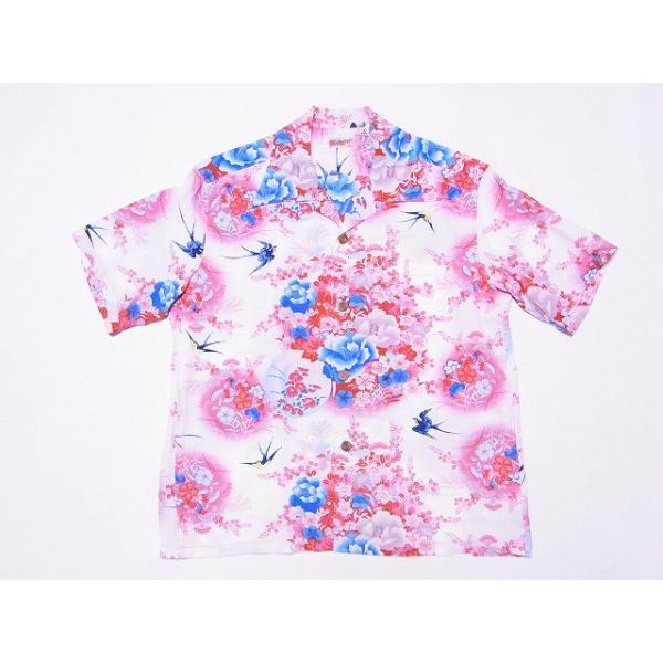 和柄 SUN SURF 燕 ツバメ柄 レーヨン アロハシャツ L シャリ感 SUN SURF サンサーフ アロハシャツ SS39019 SWALLOWS FLY AROUND 燕
