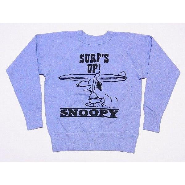 ウエアハウス　スヌーピー　水色　スウェット　月面　スプルース　ビンテージ　染み込 60's SPRUCE SNOOPY 
