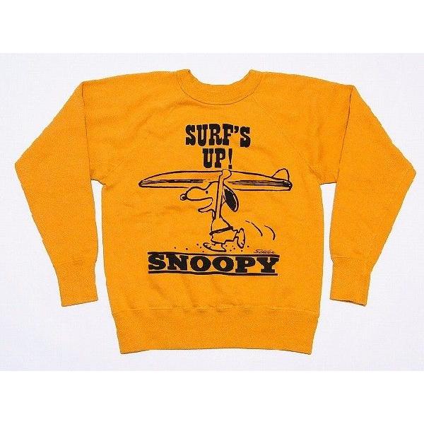 WAREHOUSE[ウエアハウス] スウェット ヴィンテージスヌーピー SURF'S UP SNOOPY (イエロー)