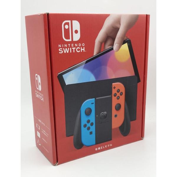 中古 Nintendo Switch(有機ELモデル) Joy-Con(L) ネオンブルー/(R) ネオンレッド