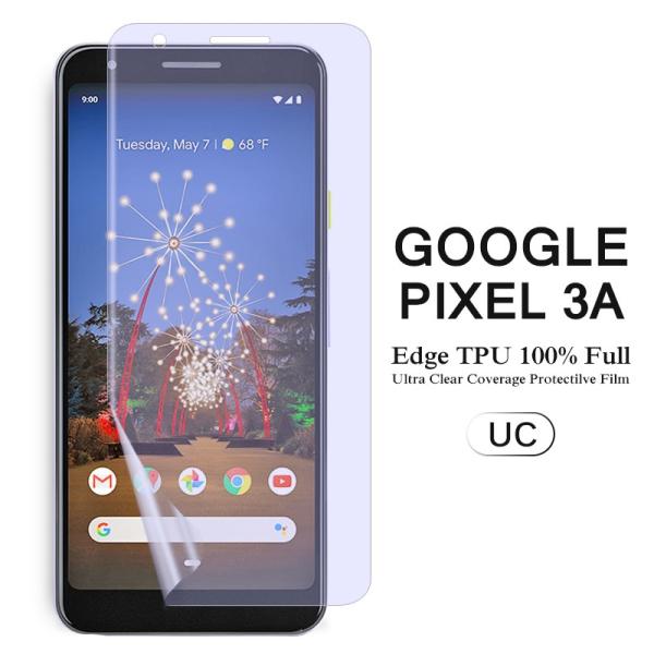 Google Pixel 3a �p�t���ی�t�B���� �u���[���C�g�J�b�g �S��ʃJ�o�[ TPU�f�� (Pixel3a film �P�[�X Case �A�N�Z�T���[)