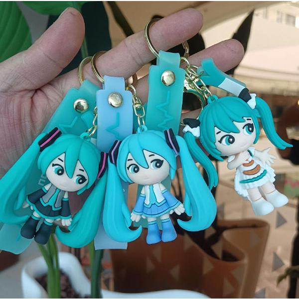 6色 2025新品 初音ミク キーホルダー ラバーキー キーリング キー