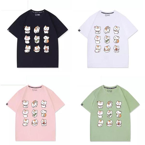 夏目友人帳 ニャンコ先生  風 成人服 半袖Tシャツ 男の子 女の子 子ども服 小学生 誕生日用品 家族服ー 感謝祭の日 成人へのギフト スマスギフトトップス
