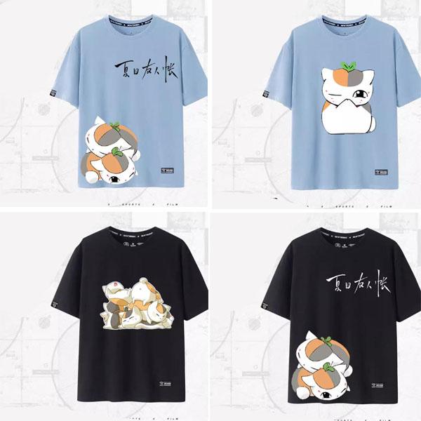夏目友人帳 ニャンコ先生 風 Tシャツ 半袖 春夏 男女兼用 ペアルック