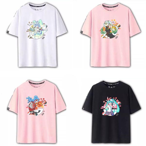 初音ミク風 Tシャツ 半袖 春夏 男女兼用 ペアルック 周辺 大人用 通気
