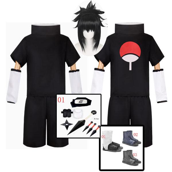 2026 新品 子供用 大人用 ナルト NARUTO 風 うちは サスケ コスプレ