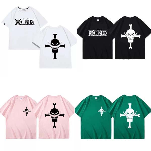子供服大人服 ワンピース 海賊アニメ 正義海軍・白ひげ 半袖 T シャツ メンズ・キッズ ゆったりシルエット トップス 夏用
