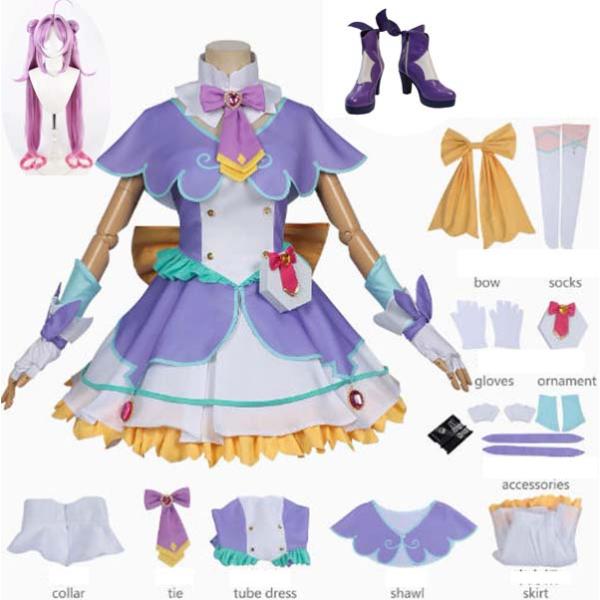 名探偵プリキュア 風 明智アンナ コスプレ衣裝 ウィッ グ コスチューム 演出服 アニメ ゲーム ハロウィン cosplay 変装