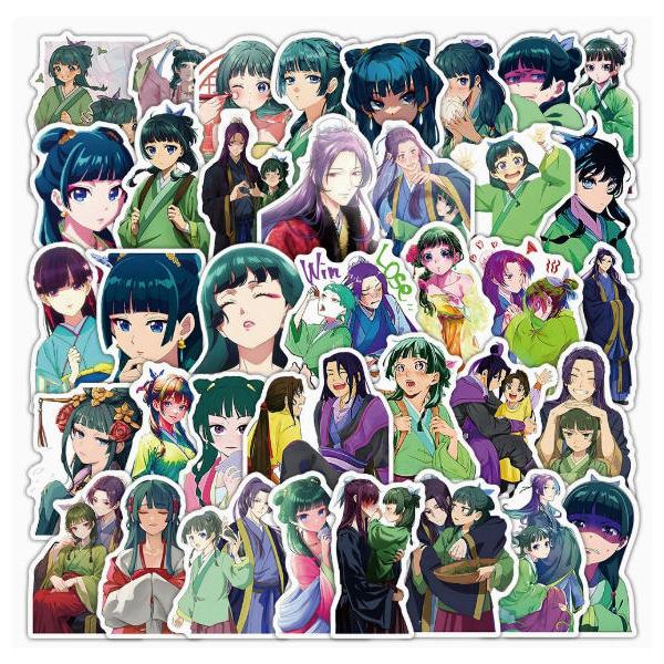 薬屋のひとりごとステッカー 2PCS 100枚入 防水シールQ版 アニメ キャラクター 周辺 萌えグッズ 手帳 シール 装飾品 かわいい 漫画 DIYステッカー 人気