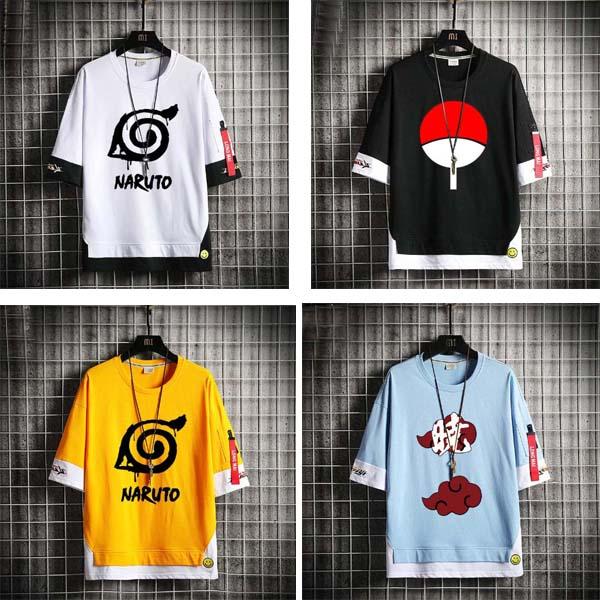 NARUTO 半袖 T シャツ うちは一族 暁 サスケ メンズ半袖 二次元 夏用