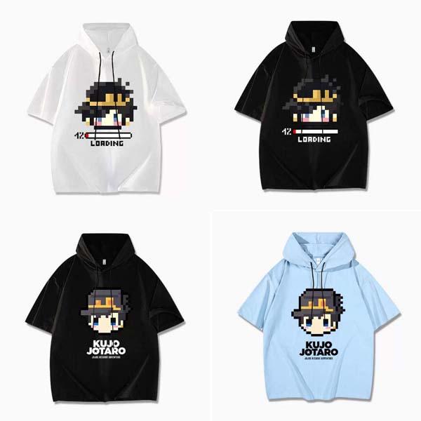 JOJO の奇妙な冒険 空条承太郎 アニメグッズ パーカー半袖 T シャツ 二 