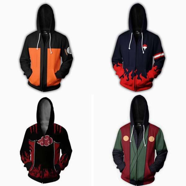 NARUTO -ナルト- コスプレ衣装 スウェットパーカー フード付き 春秋コート仮装変装コスチューム 男女兼用3Dプリント服