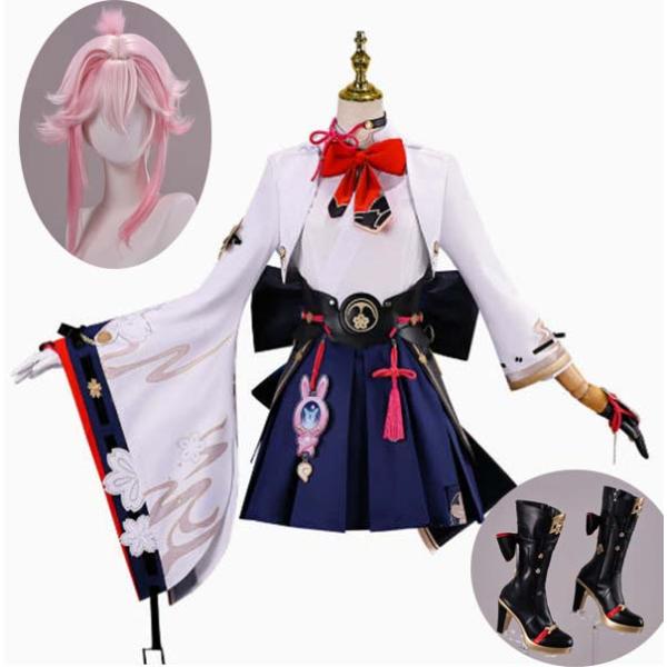 崩壊スターレイル 緋英 ヒエイ コスプレ衣装 ウィッグ 靴 cosplay コスチューム 演出服アニメ変装仮装 ハロウィン クリスマス