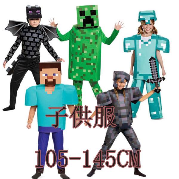 新品未使用マインクラフトMinecraft コスチューム ハロウィン コスプレ 衣装 仮装 イベント パーティ ハロウィーン 学芸会 発表会 おしゃれ ユーチューブ実況 舞台衣装◆カラー：写真参照