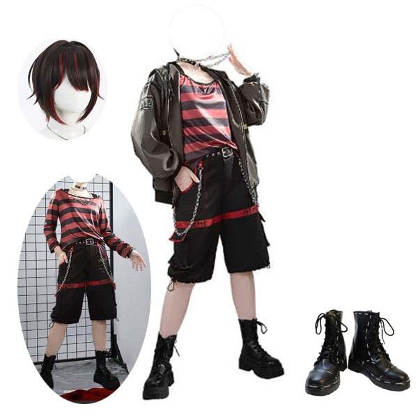 にじさんじ VTuber 風 ましろ爻 コスプレ 衣装 ウィッグ ハロウィン変装 仮装 コスチューム アニメ cosplay 演出服 変装