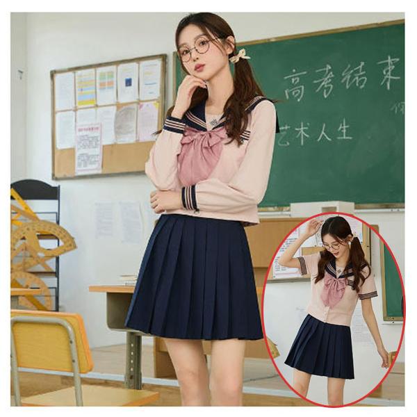 2025 新品 セーラー服 JK 女子高生制服セット 長袖/半袖トップス