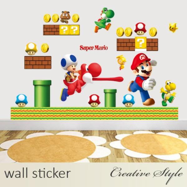 ウォールステッカー 子供部屋 マリオ 壁シール ウォールシール インテリアシール はがせる かわいい Ws Ay7062 Creative Style 通販 Yahoo ショッピング