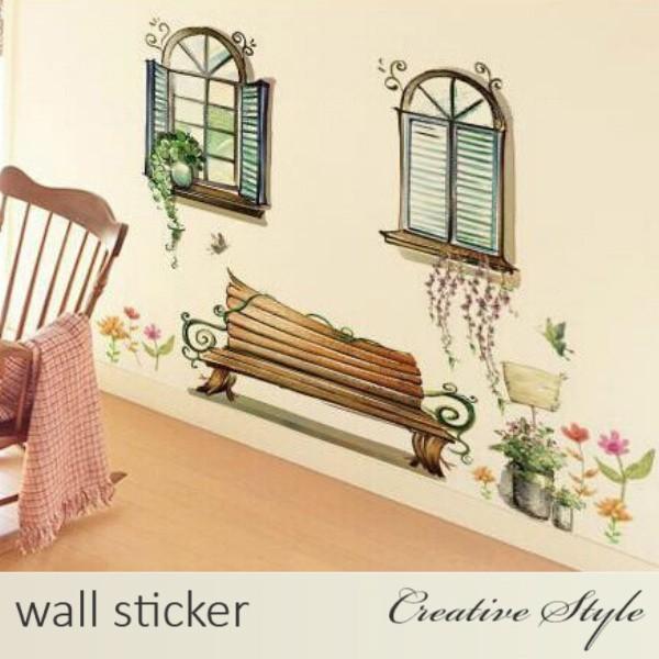 ウォールステッカー 北欧 木 植物 花 窓とベンチ 壁紙 シール ウォールシール はがせる 北欧 カフェ おしゃれ 壁飾り 模様換え Buyee Buyee Japanese Proxy Service Buy From Japan Bot Online