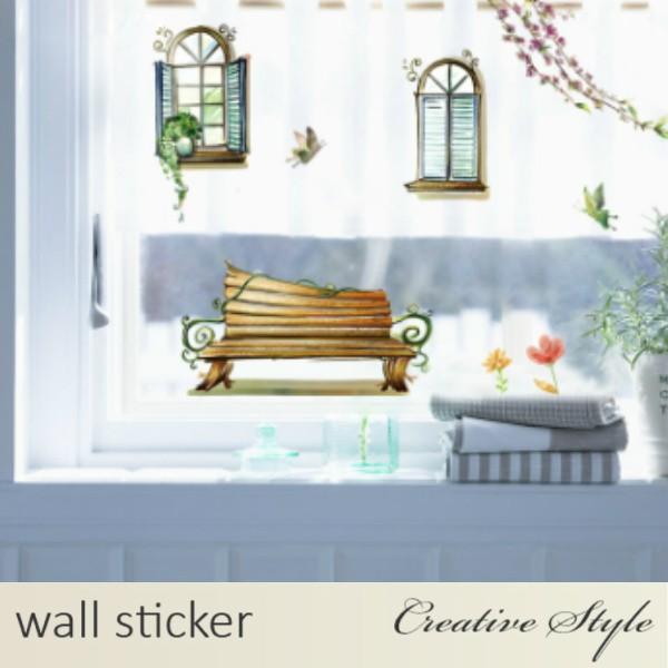 ウォールステッカー 北欧 木 植物 花 窓とベンチ 壁紙 シール ウォールシール はがせる 北欧 カフェ おしゃれ 壁飾り 模様換え Buyee Buyee Japanese Proxy Service Buy From Japan Bot Online