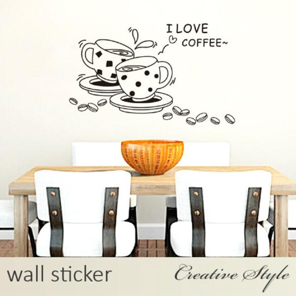 ウォールステッカー キッチン I Love Coffee カフェ 北欧 おしゃれ かわいい 壁シール ウォールシール インテリアシール はがせる Ws Jm68 Creative Style 通販 Yahoo ショッピング