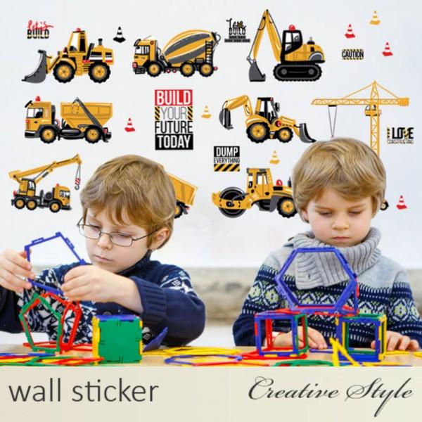 ウォールステッカー 子供部屋 働く車 壁シール ウォールシール はがせる かわいい Ws Sk6076 Creative Style 通販 Yahoo ショッピング