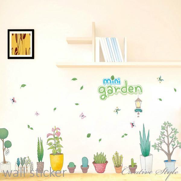 春夏新作モデル ウォールステッカー Mini Garden 壁紙シール ウォールシール はがせる おしゃれ 壁飾り 模様換え ウォールステッカー Www We Job Com