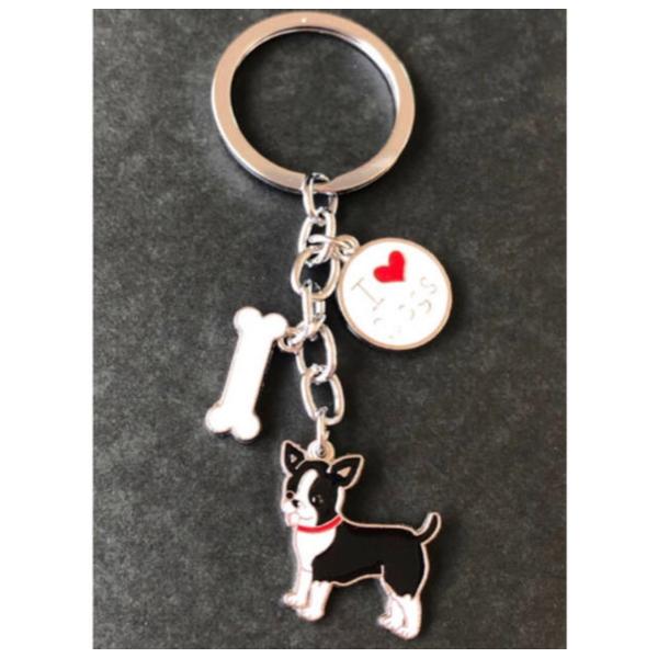 犬 小型犬 いぬ チワワ ボストンテリア キーホルダー チャーム 犬 小型犬 いぬ チワワ ボストンテリア キーホルダー チャーム