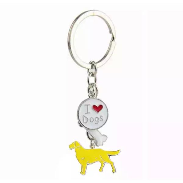 ご覧いただきありがとうございます。犬デザイン キーホルダーゴールデンレトリバー　ラブラドールリトリバー犬のサイズ 縦 約2.3cm 横 約3cm ※裏面は無地です。リングサイズ 直径 約3cmご不明点があればコメントよろしくお願いいたします...