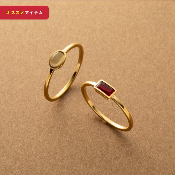 サージカルステンレス リング 指輪 金属アレルギー 2タイプ ガラス オーバル スクエア ぷっくり 多面カット