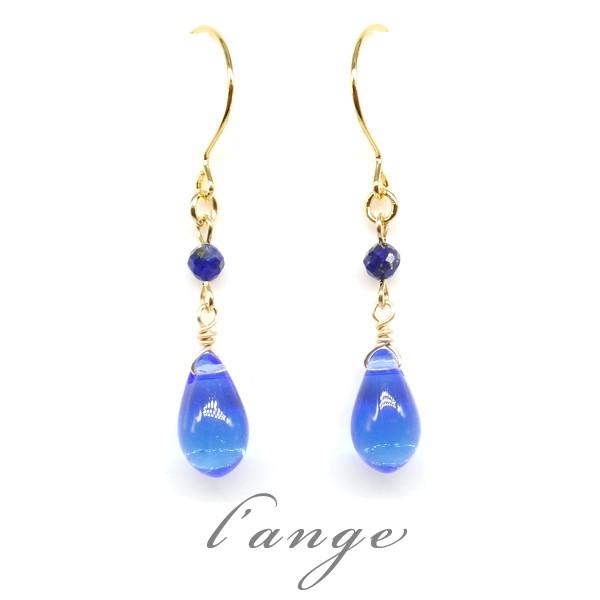 L'ange（ランジュ） ピアス 金属アレルギー対応 レディース サファイア