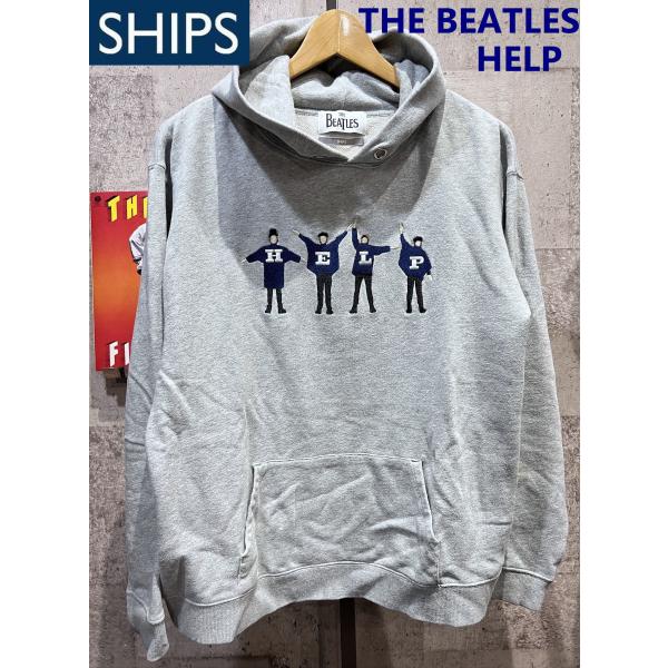 美品 SHIPS X THE BEATLES 刺繍 「HELP」 スウェット プルオーバー 