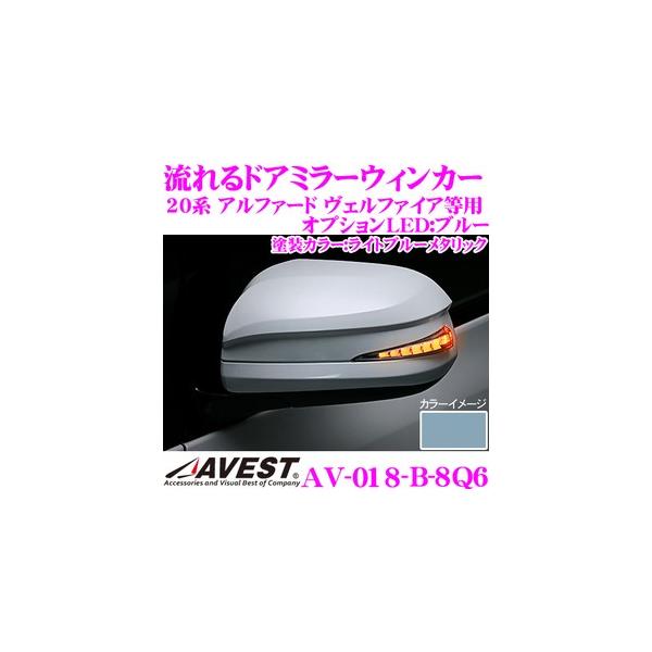 �����LED�h�A�~���[�E�B���J�[�����Y AVEST �A�x�X�g AV-018-B ���C�g�u���[���^���b�N(8Q6)