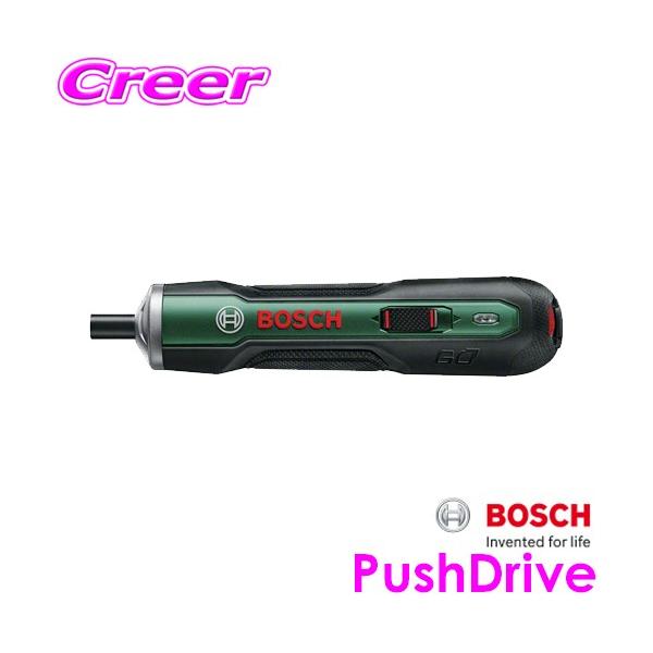 BOSCH PushDrive 充電式 コードレス電動ドライバー 持ち運びしやすい軽量・コンパクト設計 13種計32本ビットセット付き