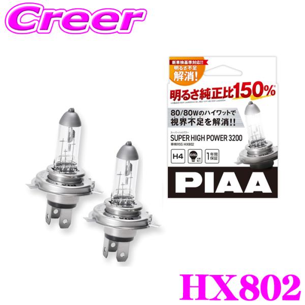 PIAA HX802 ヘッドランプ フォグランプ用 ハロゲンバルブ