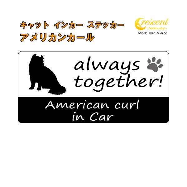 愛猫との楽しいドライブ♪そんな気持ちをステッカーにしました♪可愛いうちの子を少し自慢しちゃいましょう！alwaystogether!いつも一緒！Cat in CarCat on Board英語表記の猫名　in Car英語表記の猫名　on B...