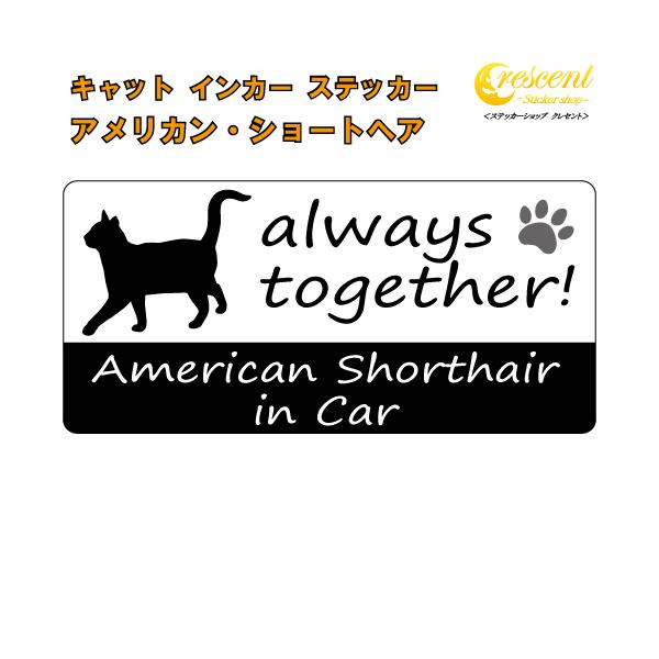 愛猫との楽しいドライブ♪そんな気持ちをステッカーにしました♪可愛いうちの子を少し自慢しちゃいましょう！alwaystogether!いつも一緒！Cat in CarCat on Board英語表記の猫名　in Car英語表記の猫名　on B...