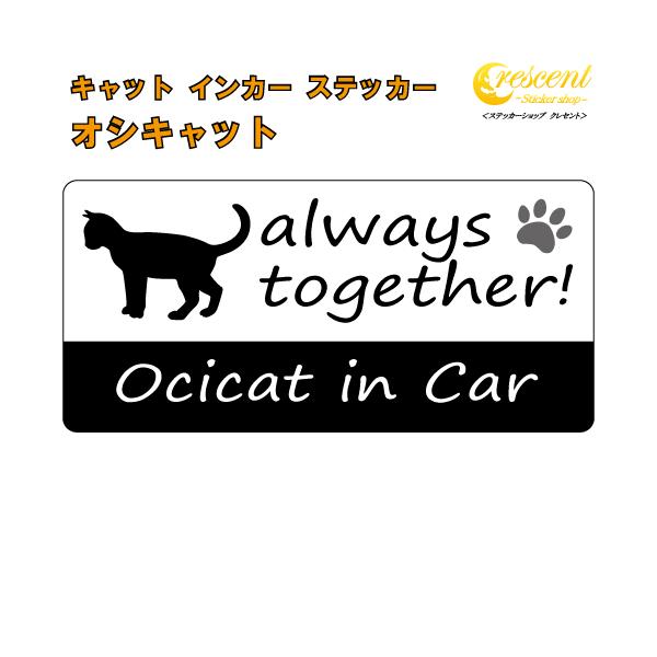 愛猫との楽しいドライブ♪そんな気持ちをステッカーにしました♪可愛いうちの子を少し自慢しちゃいましょう！alwaystogether!いつも一緒！Cat in CarCat on Board英語表記の猫名　in Car英語表記の猫名　on B...