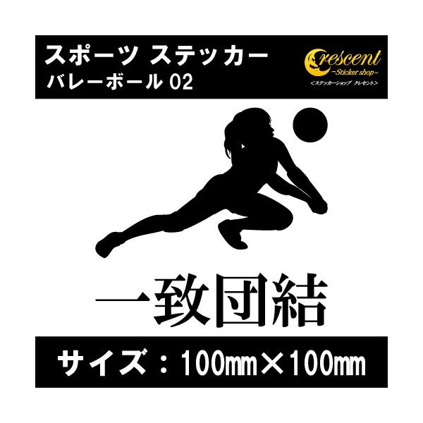 バレーボール ステッカー スポーツ 02 全32色 スローガン30種類 部活 応援 クラブ チーム 標語 中学 高校 引率 Volleyball Volleyball02 ステッカーショップ クレセント 通販 Yahoo ショッピング