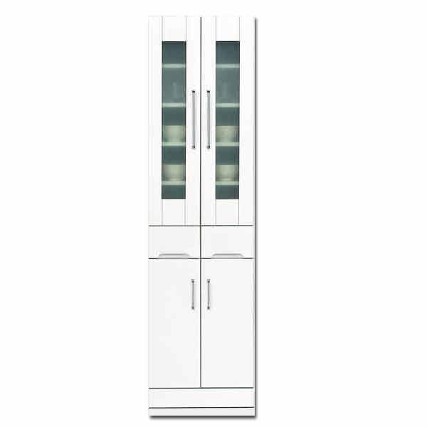 美品‼️鏡面仕上げ キッチンカウンター 食器棚 食器棚 白家具 鏡面 日本製 開梱設置送料無料 一本立ち完成品 キッチン